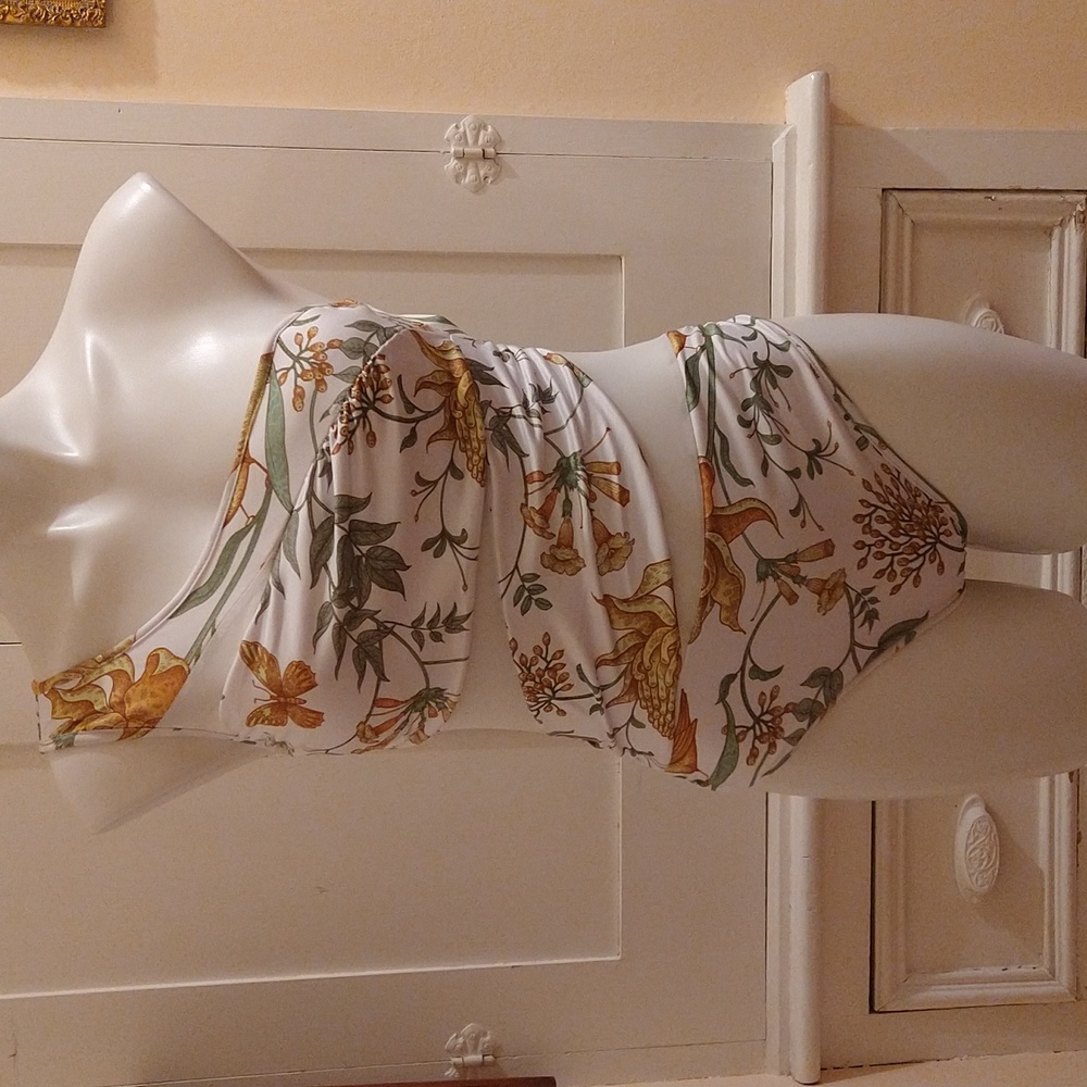 NWT print one -shoulder one piece bathing suit Sz M